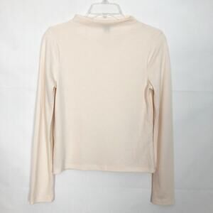 Forever 21 Waffle Knit Cream Crop Top M